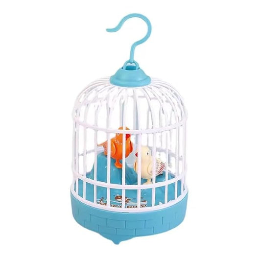 Lovely Talking Bird Cage for Kids with Light and Music Voice Controlled Induction Bird Mini Birdcage - NovaMart