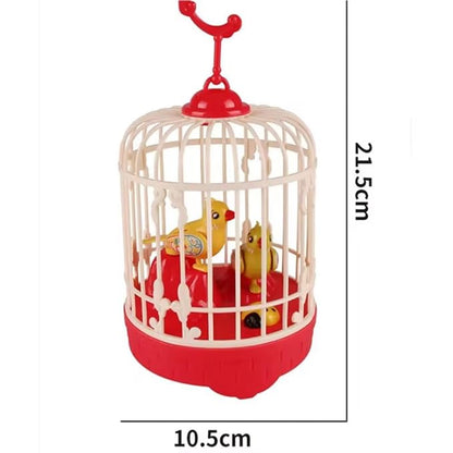 Lovely Talking Bird Cage for Kids with Light and Music Voice Controlled Induction Bird Mini Birdcage - NovaMart