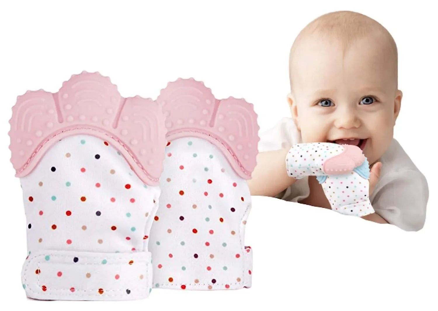 Silicone Self Soothing Teether Gloves Toy for Babies - NovaMart
