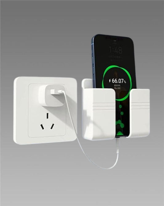 Wall Mounted Mobile Holder With Adhesive Strips& Charging Holder - NovaMart