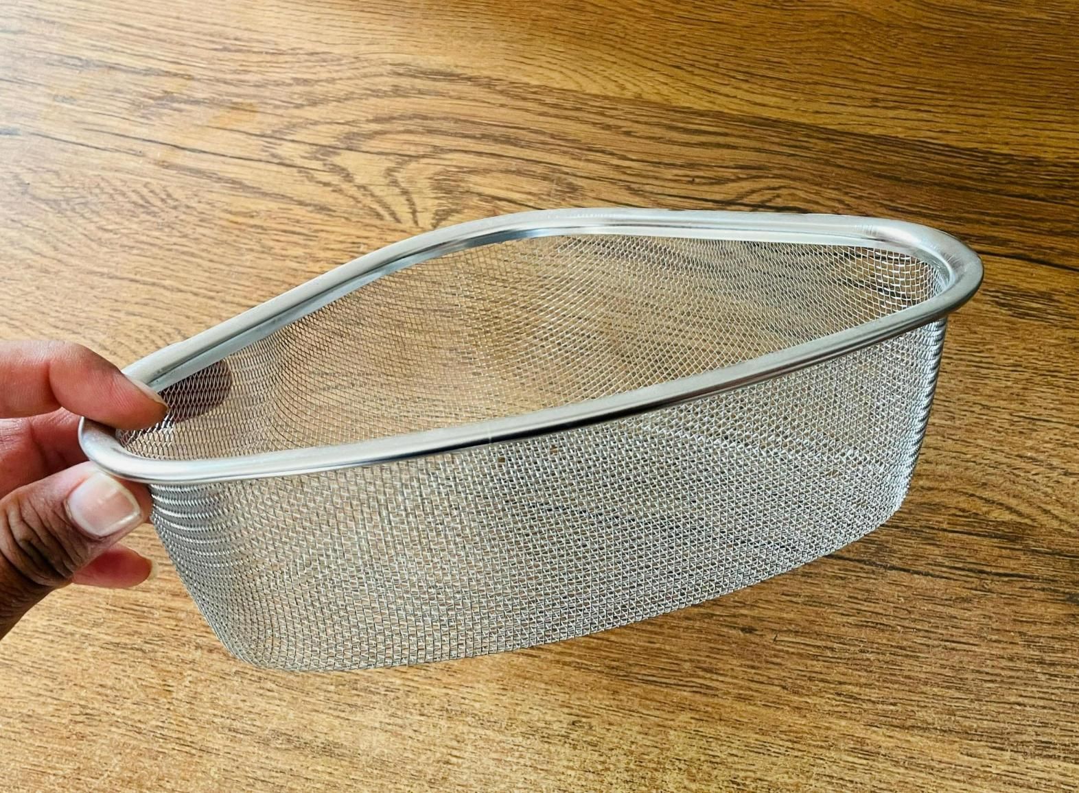 Kitchen Sink Drain Basket Triangle Shape Stainless Steel - NovaMart
