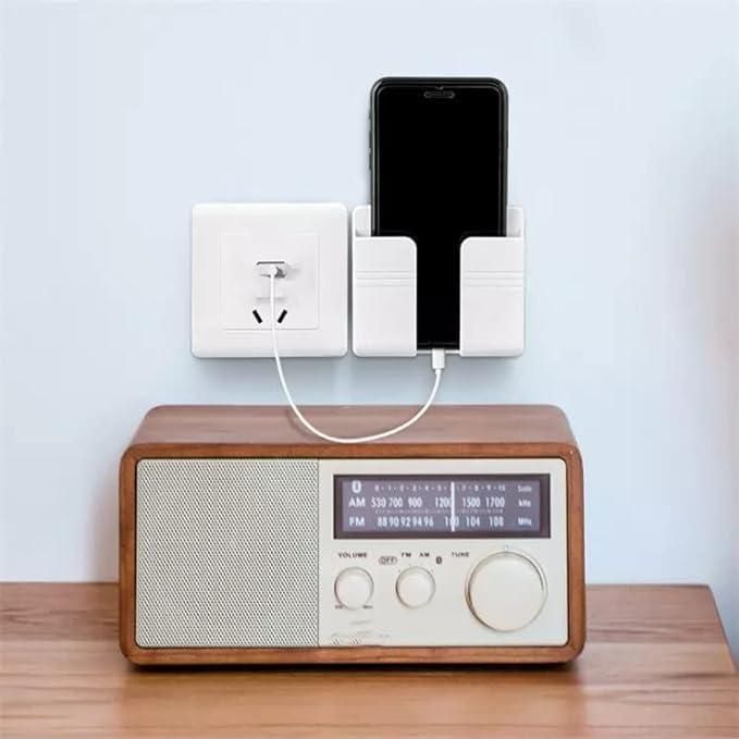 Wall Mounted Mobile Holder With Adhesive Strips& Charging Holder - NovaMart