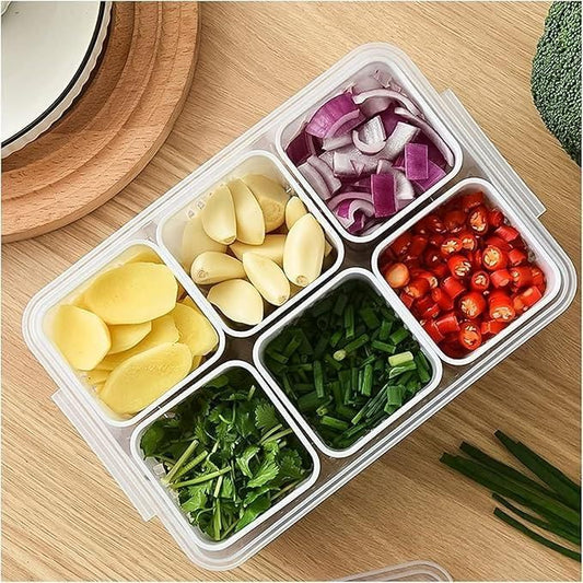 Food Storage Box With Lid and 6 Compartments - NovaMart
