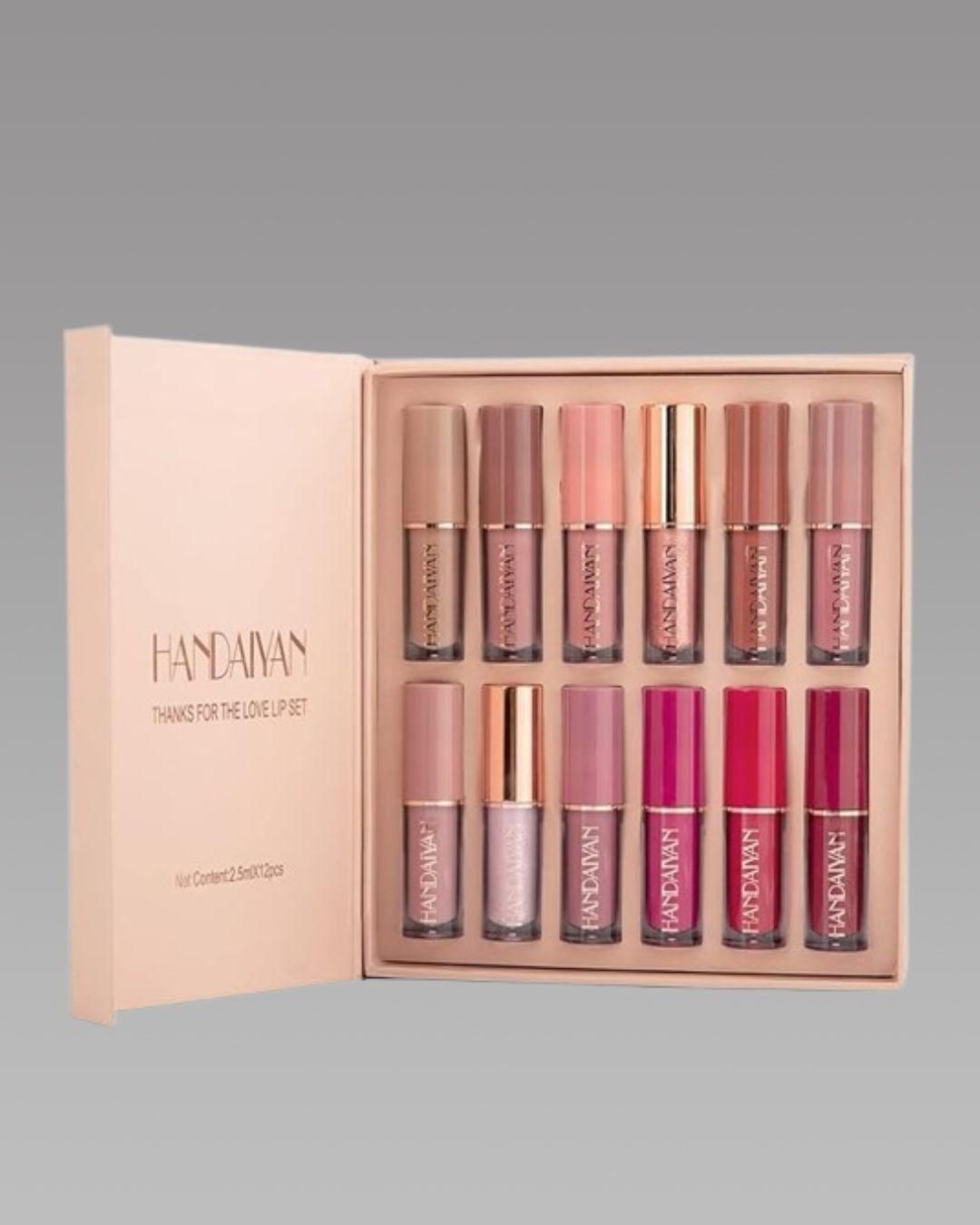 Velvet Matte Liquid Lipstick Set 12Pcs - NovaMart