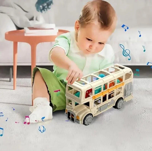 Retro Bus Double Decker Bus Model Toy Sound - NovaMart