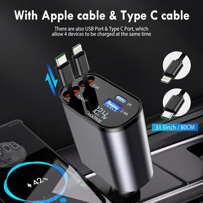 Retractable Car Charger - NovaMart