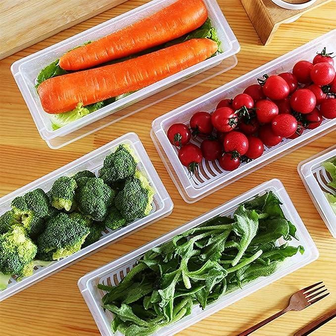 Fridge Storage Containers Box 28*20.5*5.5cm 6pc - NovaMart