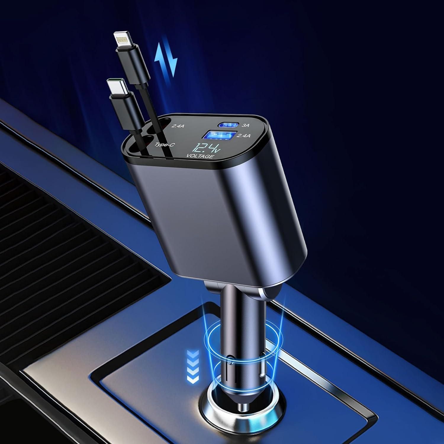 Retractable Car Charger - NovaMart