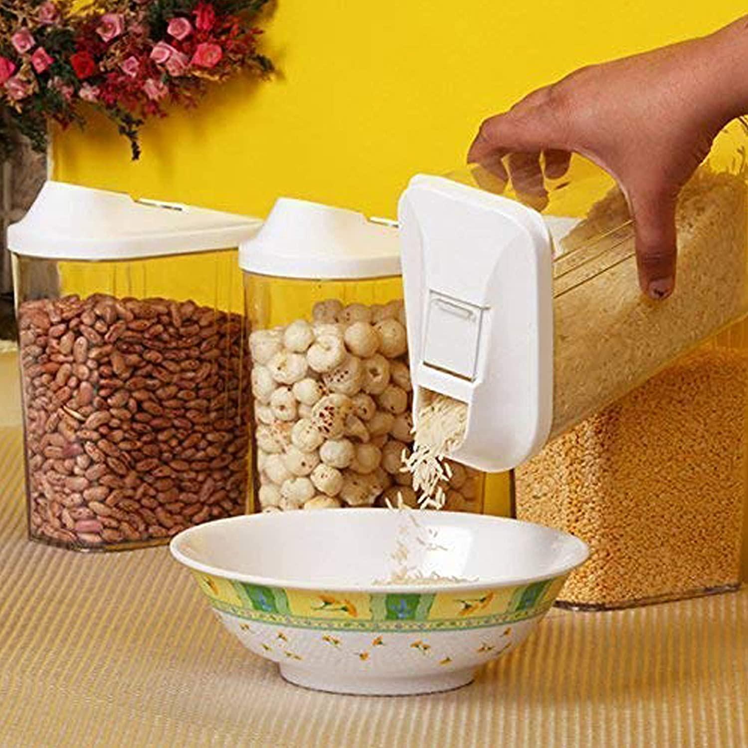 Plastic Dispenser Jar/Container (15x9x22cm) Pack of 6 - NovaMart