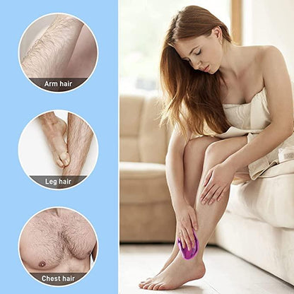 FLETIX Crystal Hair Eraser Stone, Painless Magic Crystal Hair Remover for Women Men, Hair Removal Eraser Exfoliator Tool for Arms Legs Back Bikini Body Any Part (Multicolor) - NovaMart