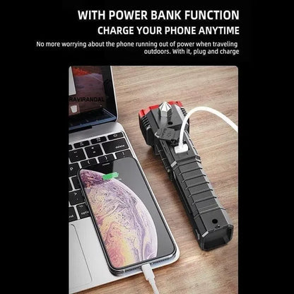 8 in 1 Portable Rechargeable Torch LED Flashlight - NovaMart